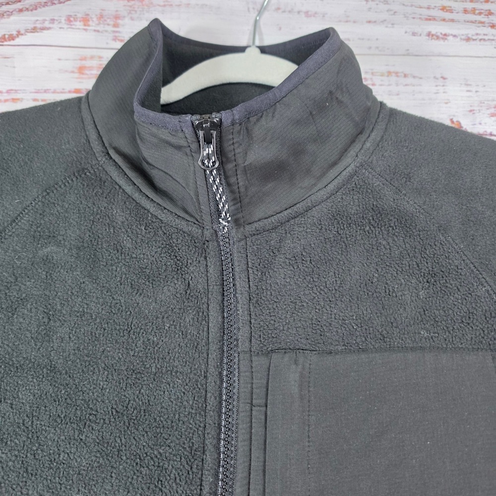 Alpine Design Fleece Jacket Mens Small Black Excellent Full Zip Mock Neck Pocket